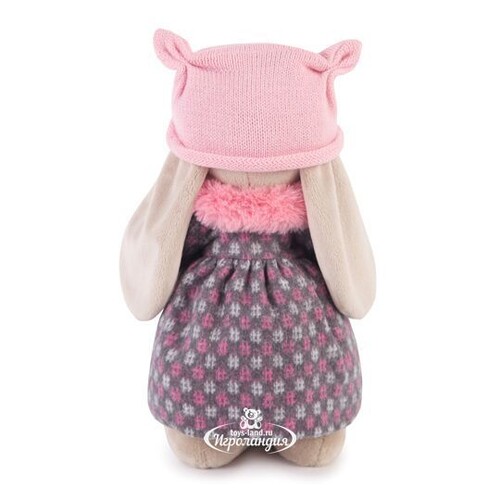 Мягкая игрушка Зайка Ми в пальто и розовой шапке 25 см коллекция Город Budi Basa