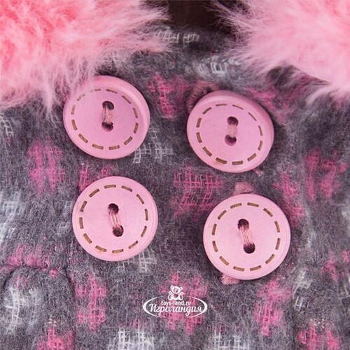 Мягкая игрушка Зайка Ми в пальто и розовой шапке 25 см коллекция Город Budi Basa