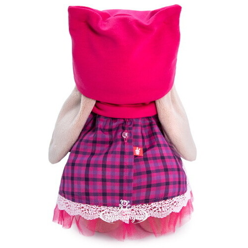 Мягкая игрушка Зайка Ми в платье со снудом и шапкой 25 см Budi Basa