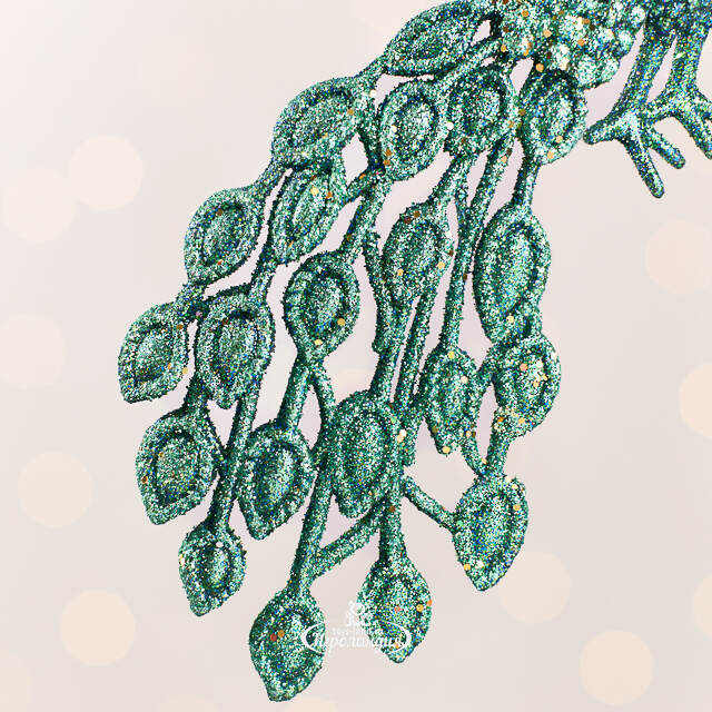 Елочная игрушка Павлин Красавец с Распушенным Хвостом 12 см зеленый, подвеска Kurts Adler