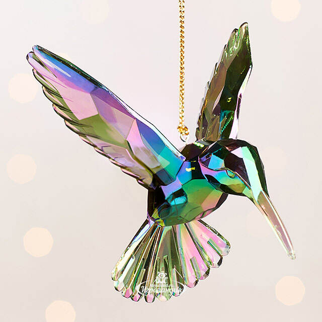 Елочная игрушка Колибри Crystal Green 10 см, подвеска Kurts Adler