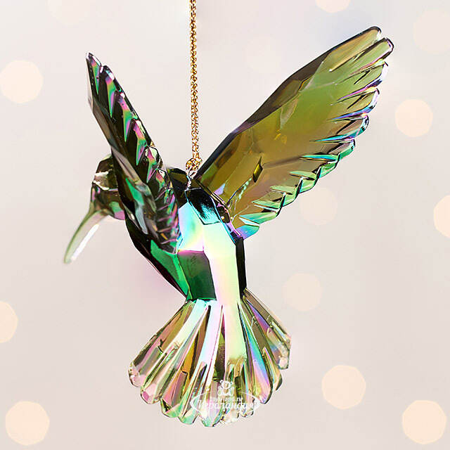 Елочная игрушка Колибри Crystal Green 10 см, подвеска Kurts Adler