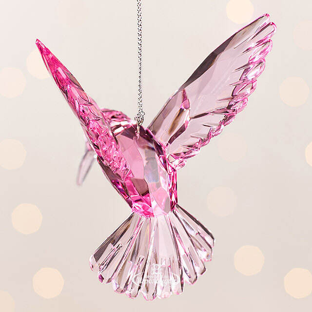 Елочная игрушка Колибри Crystal Pink 10 см, подвеска Kurts Adler