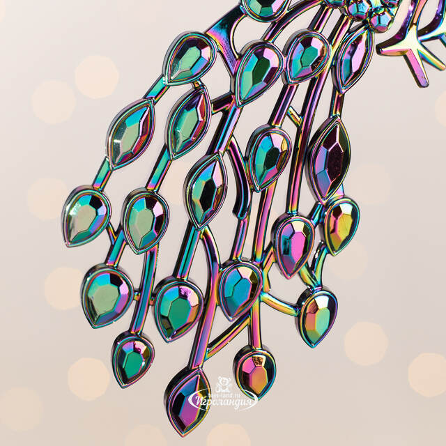 Елочная игрушка Драгоценный Павлин 12 см розовый, подвеска Kurts Adler