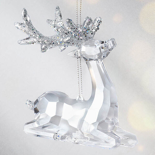 Елочная игрушка Хрустальный Олень Ларри 9 см, подвеска Kurts Adler