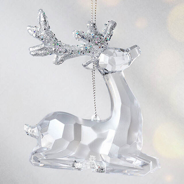 Елочная игрушка Хрустальный Олень Ларри 9 см, подвеска Kurts Adler