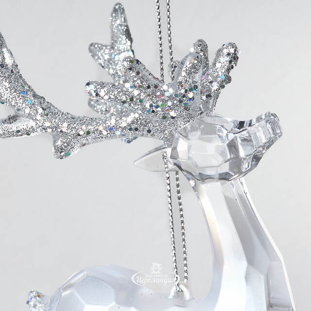 Елочная игрушка Хрустальный Олень Ларри 9 см, подвеска Kurts Adler