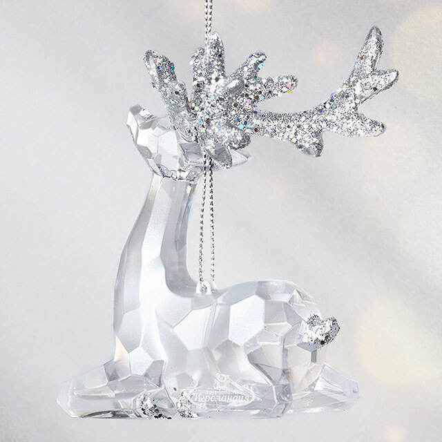 Елочная игрушка Хрустальный Олень Ларри 9 см, подвеска Kurts Adler