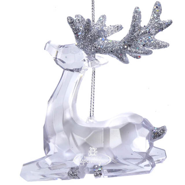 Елочная игрушка Хрустальный Олень Ларри 9 см, подвеска Kurts Adler