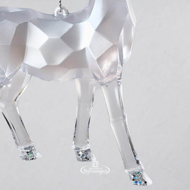 Елочная игрушка Хрустальный Олень Клири 15 см, подвеска Kurts Adler