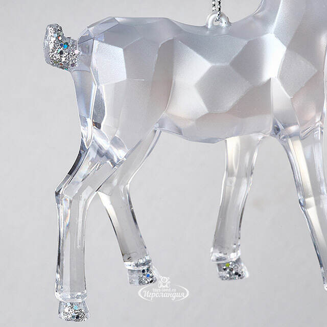 Елочная игрушка Хрустальный Олень Клири 15 см, подвеска Kurts Adler