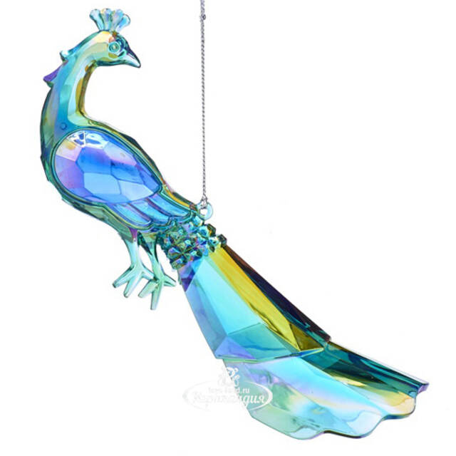 Елочная игрушка Радужный Павлин 16.5 см, подвеска Kurts Adler