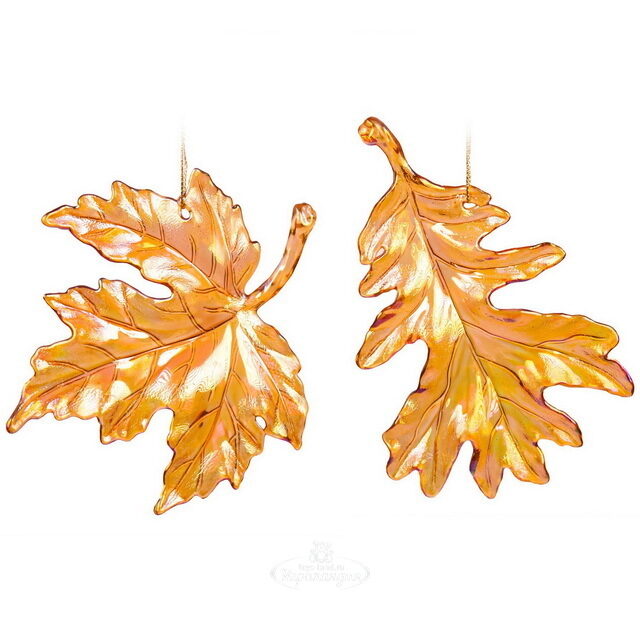 Набор елочных игрушек Autumnal Leaves 8 см, 2 шт, подвеска Kurts Adler