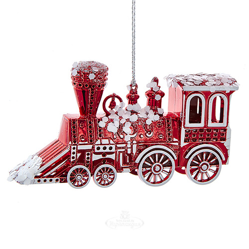 Елочная игрушка Паровозик - Рождественский экспресс 7 см, подвеска Kurts Adler