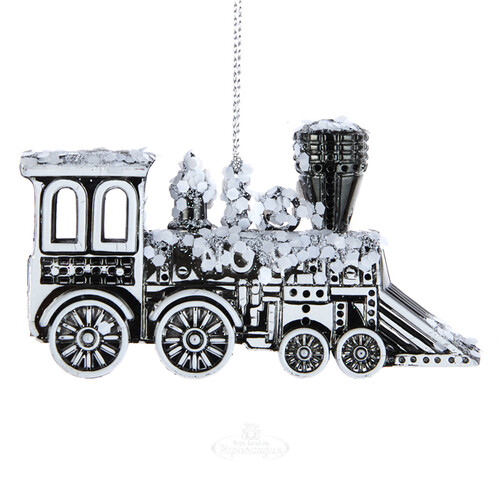 Елочная игрушка Паровозик - Рождественский экспресс 12 см, подвеска Kurts Adler