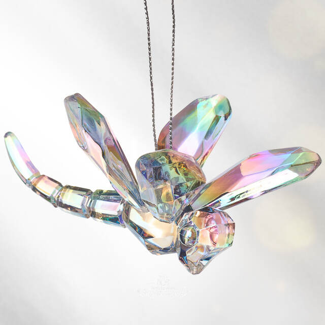 Елочная игрушка Стрекоза Blanc Murmure 5 см, подвеска Kurts Adler