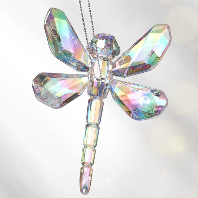 Елочная игрушка Стрекоза Blanc Murmure 5 см, подвеска Kurts Adler