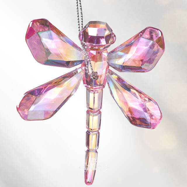 Елочная игрушка Стрекоза Rose Murmure 5 см, подвеска Kurts Adler