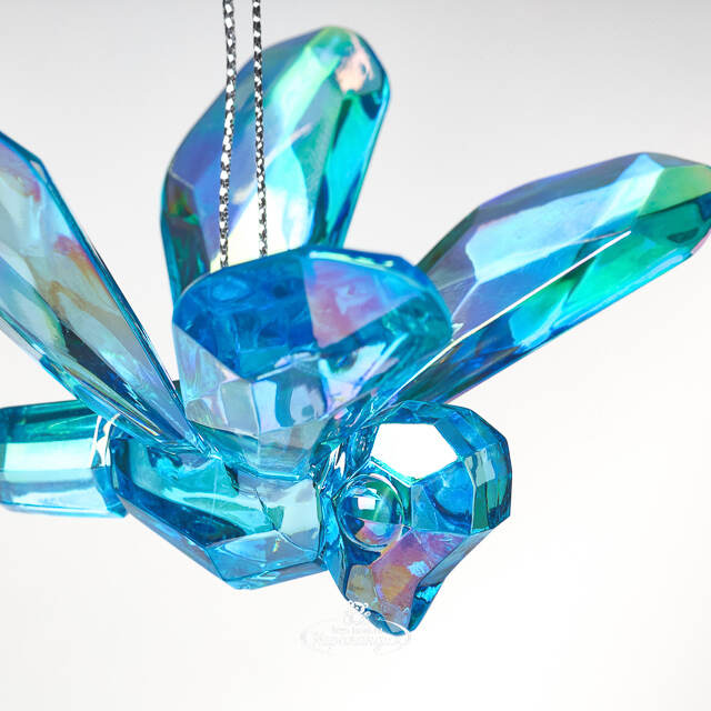 Елочная игрушка Стрекоза Bleu Murmure 5 см, подвеска Kurts Adler