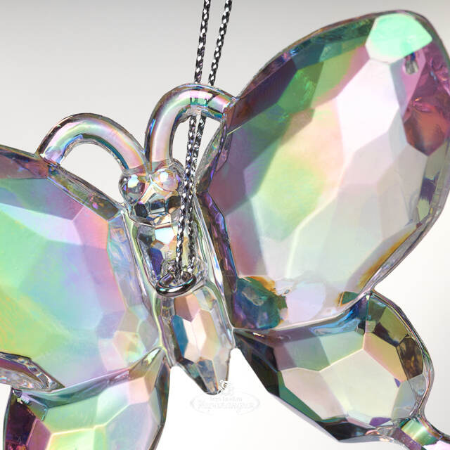 Елочная игрушка Бабочка Blanc Murmure 6 см, подвеска Kurts Adler