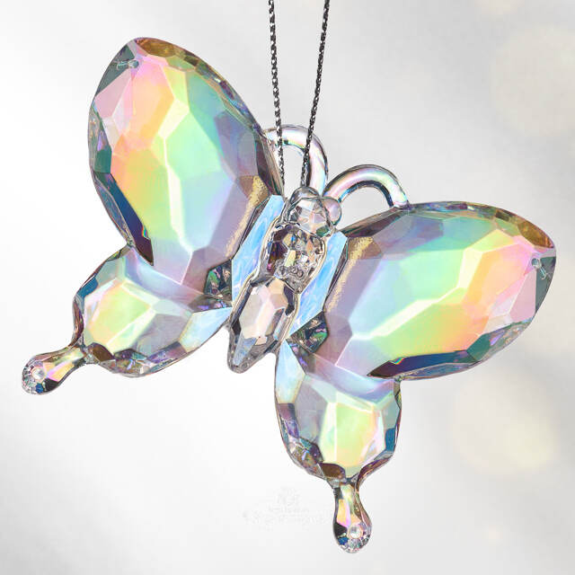 Елочная игрушка Бабочка Blanc Murmure 6 см, подвеска Kurts Adler