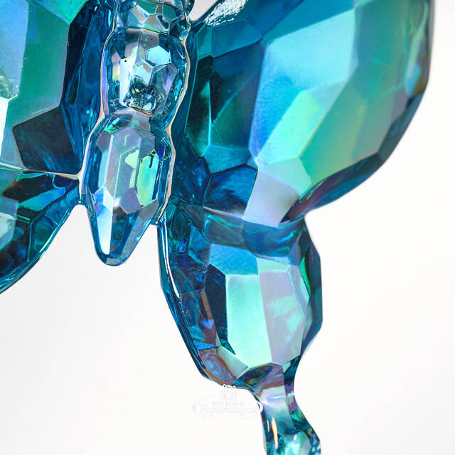 Елочная игрушка Бабочка Bleu Murmure 6 см, подвеска Kurts Adler