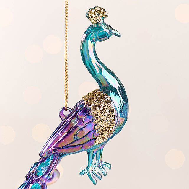 Елочная игрушка Павлин Октав - Anima Pavone 8 см, подвеска Kurts Adler
