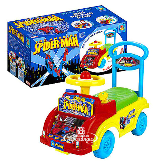 Каталка "Spider Man" с картинками 1TOY (1Той)