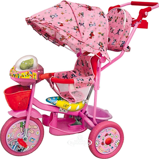 Велосипед "Ну, погоди!", 11"/9" с тентом 1TOY (1Той)