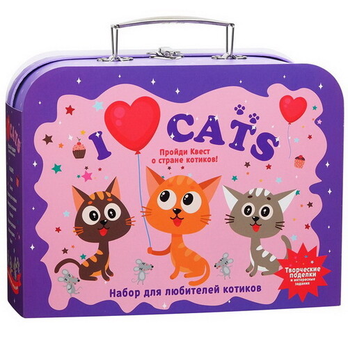 Игровой набор Чемоданчик с развлечениями: Я люблю котиков 26*20 см Bumbaram