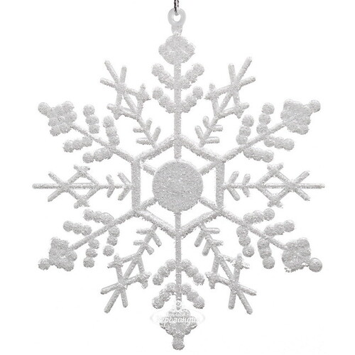 Набор елочных игрушек Снежинки - Ice Crystal 12 см белые, 4 шт Peha