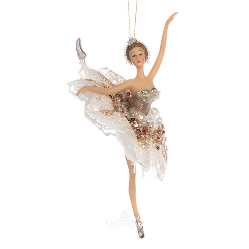 Елочная игрушка Балерина Дилора - Perla Caprici Silve 17 см, подвеска Goodwill