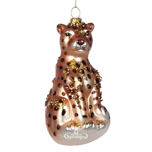 Стеклянная елочная игрушка Леопард Дарьета - Grand Nature 13 см, подвеска Goodwill