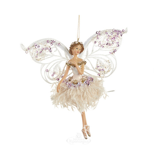 Елочная игрушка Фея Ария в кремовом - Jolie Enchante 16 см, подвеска Goodwill