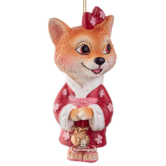 Елочная игрушка Собачка Сиба-Ину 10 см Goodwill