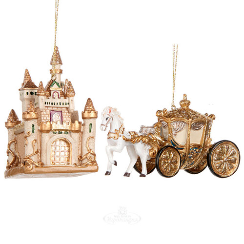 Набор ёлочных игрушек Королевство Золотых Снов 10 см, 2 шт, подвеска Goodwill