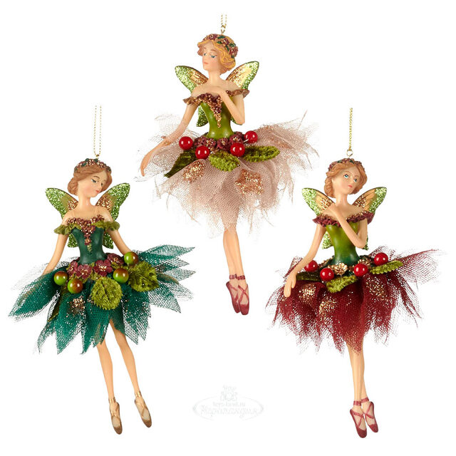 Елочное украшение Фея Тюльпания - Цветочная Прима 15 см, подвеска Goodwill