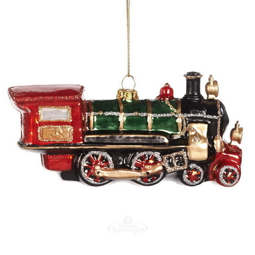 Стеклянная елочная игрушка Поезд: England Express 13 см, подвеска Goodwill