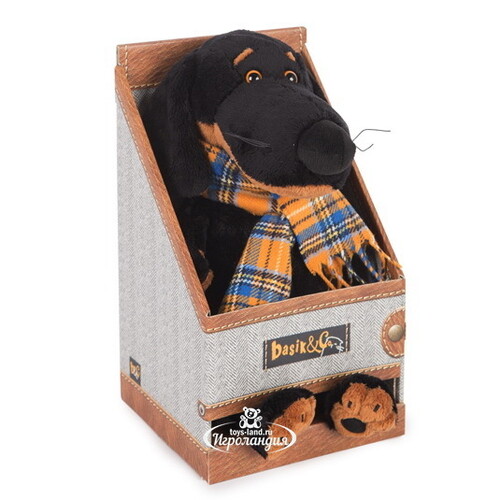 Мягкая игрушка Собака Ваксон в костюме с тельняшкой 29 см Budi Basa
