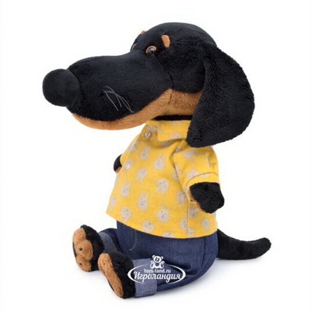 Мягкая игрушка Собака Ваксон в джинсах и желтой рубашке 25 см Budi Basa (Буди Баса)