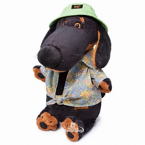Мягкая игрушка Собака Ваксон в панамке 25 см Budi Basa