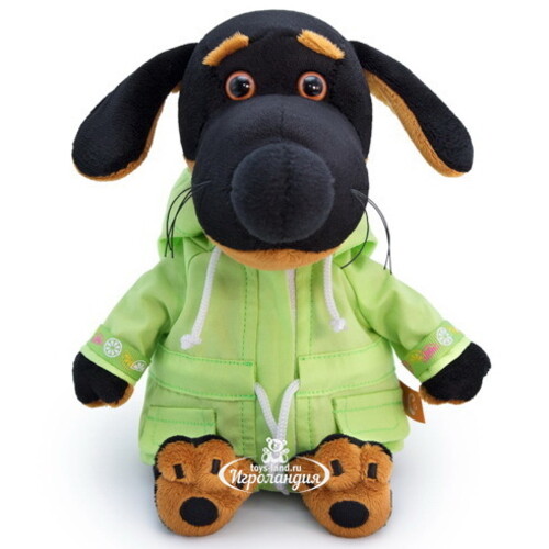 Мягкая игрушка Собака Ваксон Baby в курточке с капюшоном 19 см Budi Basa
