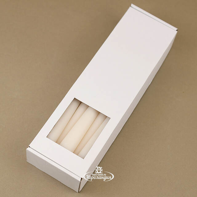 Высокие свечи Андреа Velvet 30 см, 10 шт, кремовые Candleslight