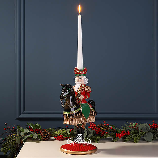 Декоративный подсвечник Щелкунчик - Prince Theodore Christmas 33 см красный EDG