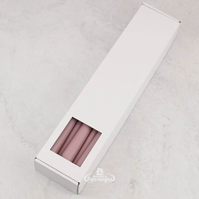 Высокие свечи Андреа Velvet 40 см, 10 шт, роза мента Candleslight