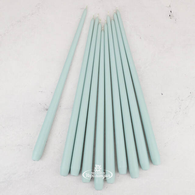 Высокая свеча 40 см Андреа Velvet мятная Candleslight