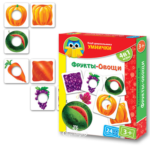 Развивающая игра для малышей Фрукты и Овощи Vladi Toys