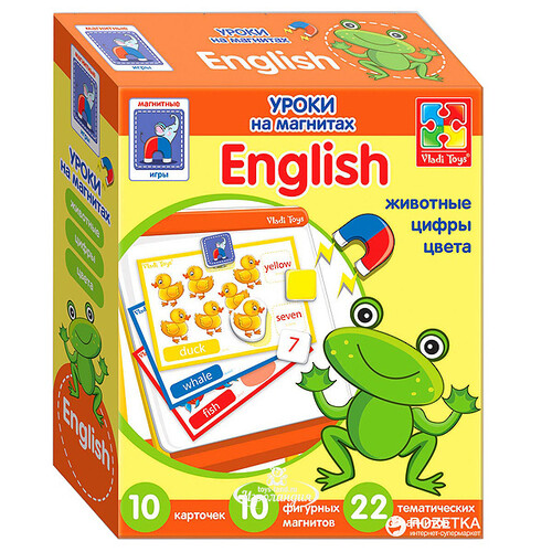 Обучающий набор English на магнитах - Животные Vladi Toys