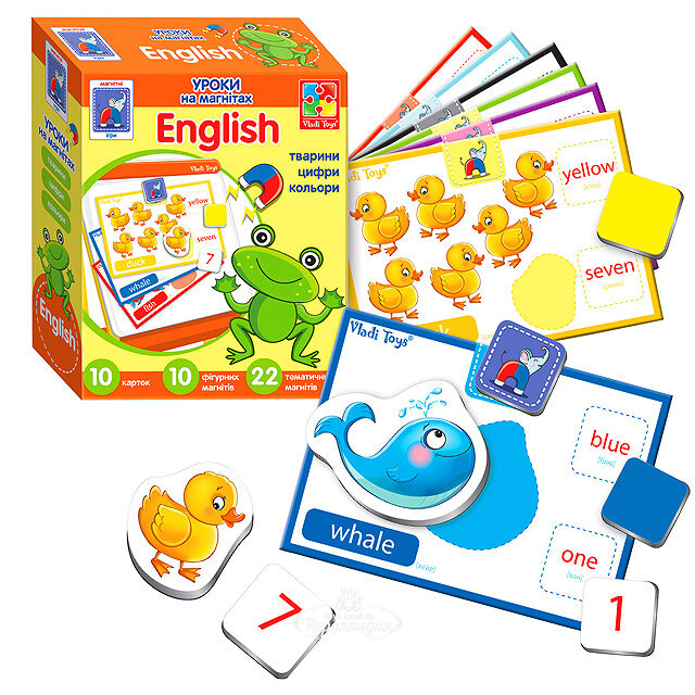 Обучающий набор English на магнитах - Животные Vladi Toys