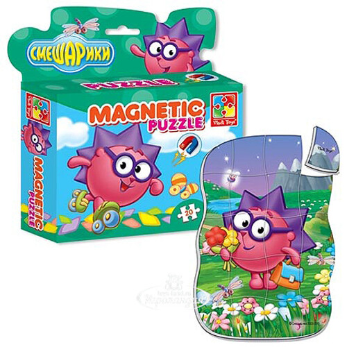 Магнитный пазл в коробке Смешарики - Ежик, 20 элементов Vladi Toys